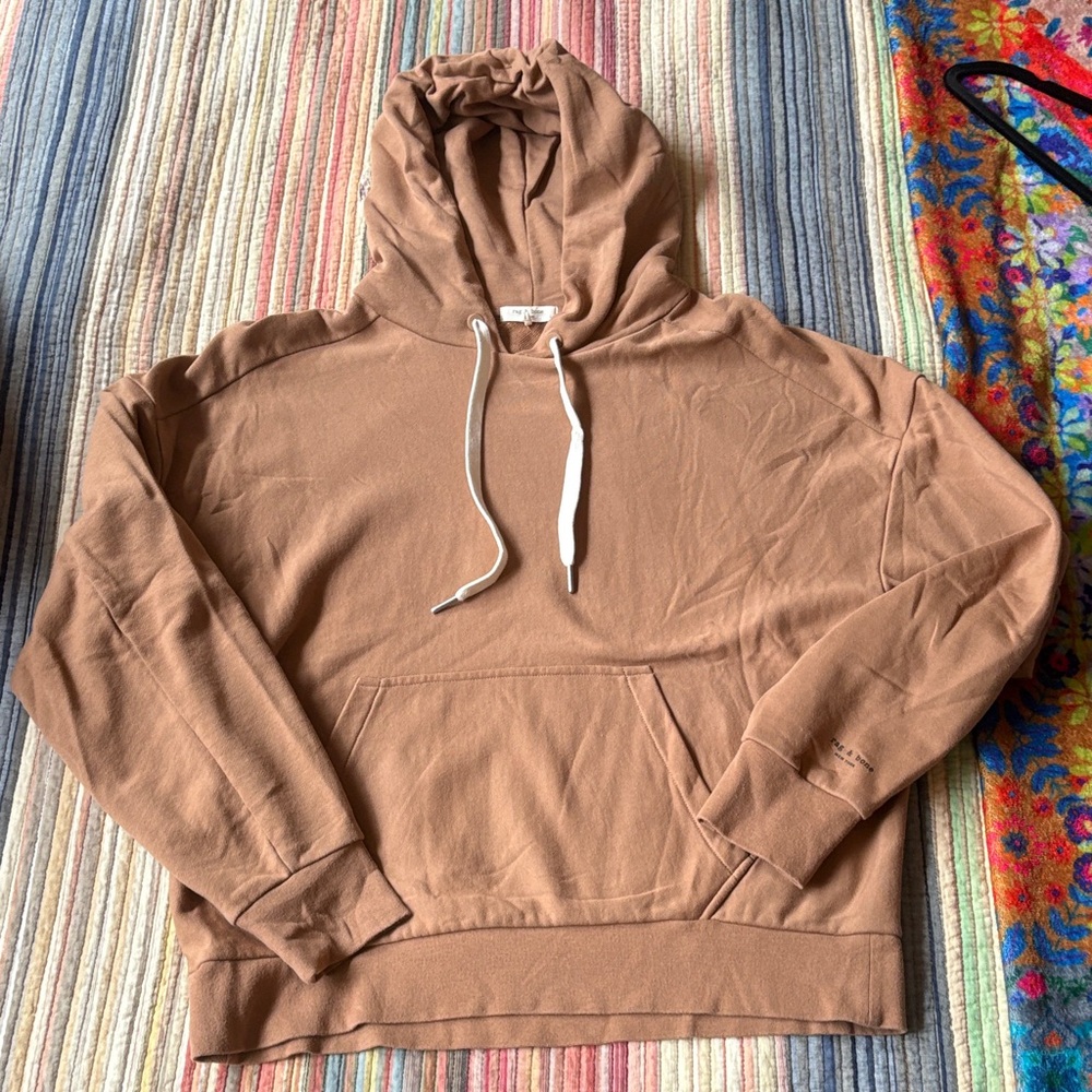 Rag&Bone Brown City Terry Hoodie L
